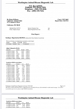 WADDL test results